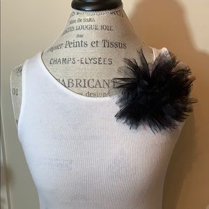 Kate Spade Black Organza Brooch